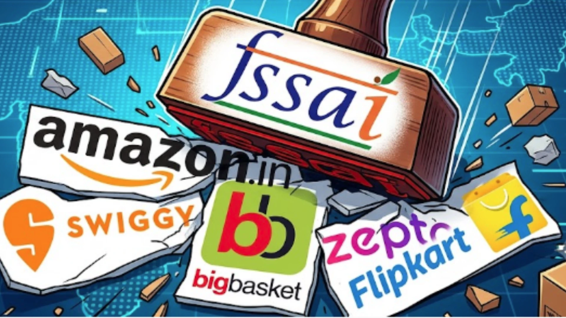 FSSAI Penal Action Against Amazon, Swiggy, BigBasket & Zepto